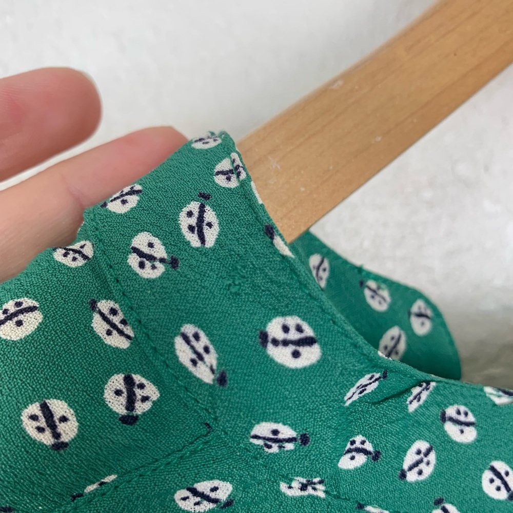 Anthropologie Porridge Size M Green Ladybug - Picture 6 of 7